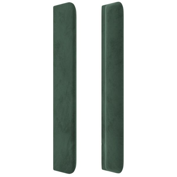 vidaXL Kopfteil mit Ohren Dunkelgr&uuml;n 103x16x118/128 cm Samt