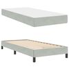 vidaXL Boxspringbett mit Matratze Hellgrau 90 x 190 cm Stoff