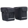 vidaXL Doppel-Fahrradtasche f&uuml;r Gep&auml;cktr&auml;ger Wasserdicht 35 L Schwarz