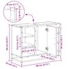 vidaXL Badezimmerschrank mit T&uuml;r Altholz 80 x 33 x 60 cm Holzwerkstoff