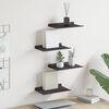 vidaXL Schwebendes Regal 4 pcs Schwarz 30 x 18 x 2,5 cm Stahl
