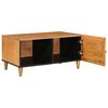 vidaXL Couchtisch mit T&uuml;r Hellbraun 80 x 50 x 40 cm Massivholz Akazie