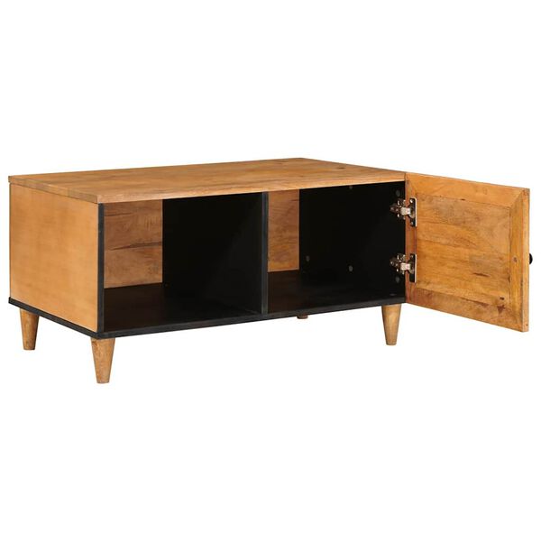 vidaXL Couchtisch mit T&uuml;r Hellbraun 80 x 50 x 40 cm Massivholz Akazie