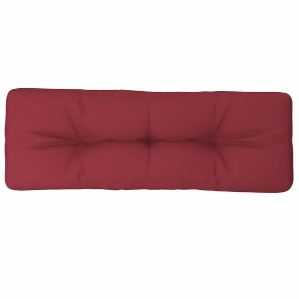 vidaXL Palettenkissen Weinrot 120x40x12 cm Stoff