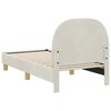vidaXL Kinderbettgestell mit Kopfteil Creme 70 x 140 cm Samt