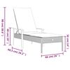 vidaXL Sonnenliege mit Auflage Grau Poly Rattan