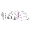vidaXL Poolzelt Kuppel Grau 640 x 432 x 205 cm