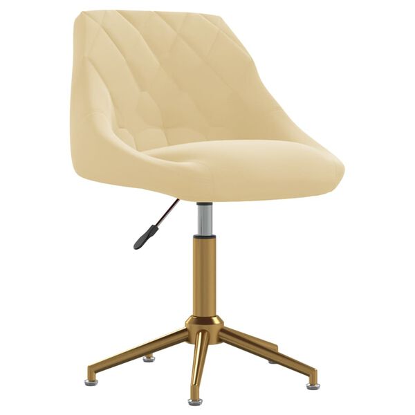 vidaXL Esszimmerst&uuml;hle 4 Stk. Drehbar Creme Samt