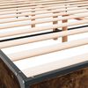 vidaXL Bettgestell R&auml;uchereiche 140x190 cm Holzwerkstoff und Metall