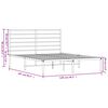 vidaXL Bettgestell mit Kopfteil Metall Schwarz 120x200 cm