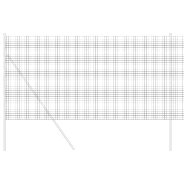 vidaXL Geschweißter Drahtzaun Grau 1,4 x 25 m Stahl