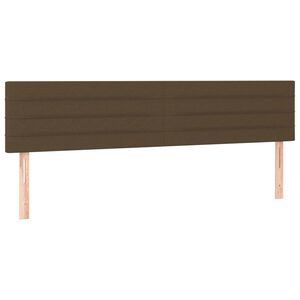 vidaXL Kopfteile Dunkelbraun 200x5x78/88 cm Stoff