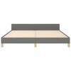 vidaXL Bettgestell ohne Matratze Dunkelgrau 160x200 cm Stoff