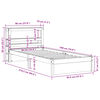 vidaXL Bettgestell mit Kopfteil ohne Matratze 90x190 cm