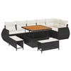 vidaXL Gartensofa-set 9 stk. Schwarz Poly-Rattan