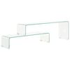 vidaXL 2-tlg. Couchtisch-Set 90x30x20/110x30x40 cm Hartglas