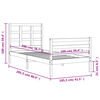 vidaXL Massivholzbett mit Kopfteil 100x200 cm