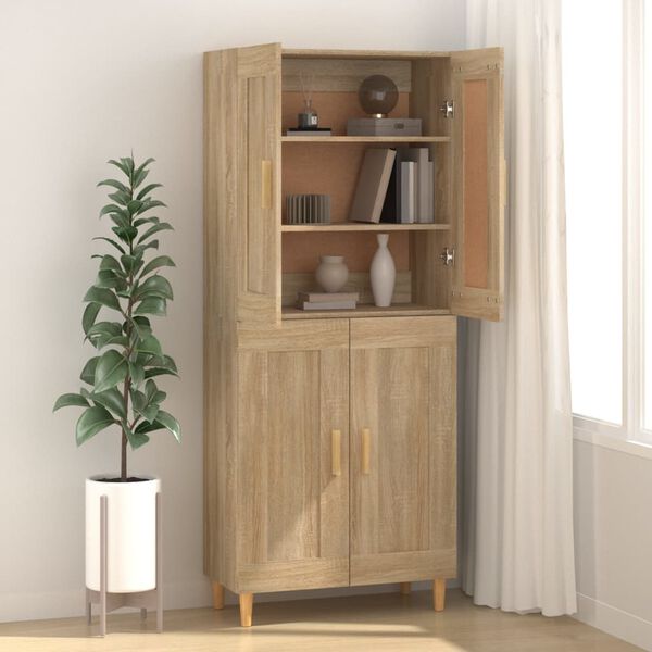 vidaXL Sideboard Sonoma-Eiche 69,5x34x90 cm Holzwerkstoff