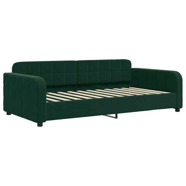 vidaXL Tagesbett Dunkelgr&uuml;n 90x200 cm Samt