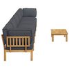 vidaXL Sofa Set mit Kissen Uni 6 pcs Anthrazit Massivholz Akazie