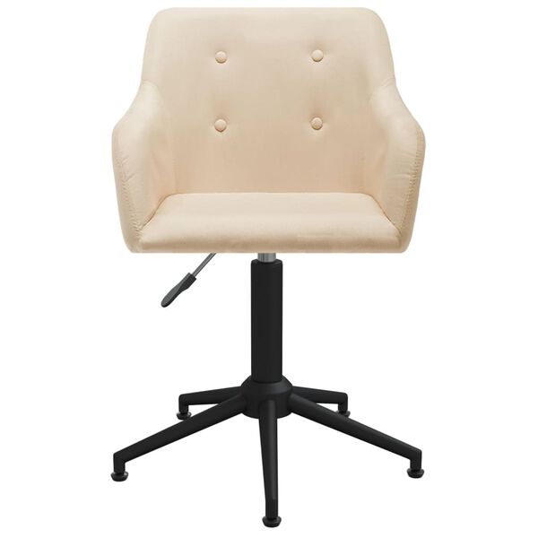 vidaXL Esszimmerstuhl Drehbar Creme Stoff