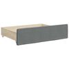 vidaXL Tagesbett Ausziehbar mit Schubladen Dunkelgrau 80x200 cm Stoff