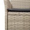 vidaXL 9-tlg. Garten-Essgruppe mit Kissen Hellgrau Poly Rattan & Glas