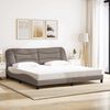vidaXL Bettgestell ohne Matratze "Hvar" Taupe 200x200 cm Stoff