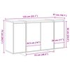 vidaXL Sideboard Beton Grau 135 x 41 x 75 cm Holzwerkstoff