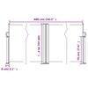 vidaXL Seitenmarkise Ausziehbar Braun 100x600 cm