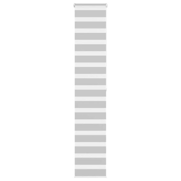 vidaXL Doppelrollo Hellgrau 50x200 cm Stoffbreite 45,9 cm Polyester