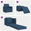 vidaXL Bodensofa mit Schlaffunktion Blau 112x174x55 cm Stoff