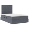 vidaXL Bett mit Stauraum und LED Dunkelgrau 120 x 200 cm Samt