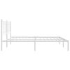 vidaXL Bettgestell mit Kopfteil Metall Wei&szlig; 193x203 cm