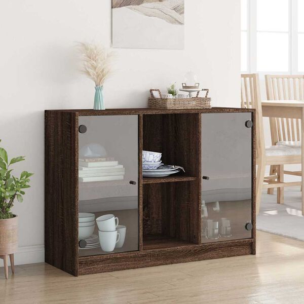 vidaXL Sideboard Braun Eichen-Optik 102x37x75,5 cm Holzwerkstoff