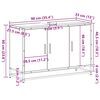 vidaXL Waschbeckenunterschrank R&auml;uchereiche 90x33x60 cm Holzwerkstoff