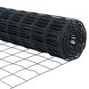 vidaXL Eurozaun Grau 0,6 x 10 m PVC-beschichtetes Eisen