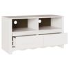 vidaXL TV-Schrank Drammen Weiß 99 x 43 x 55 cm Massivholz Kiefer