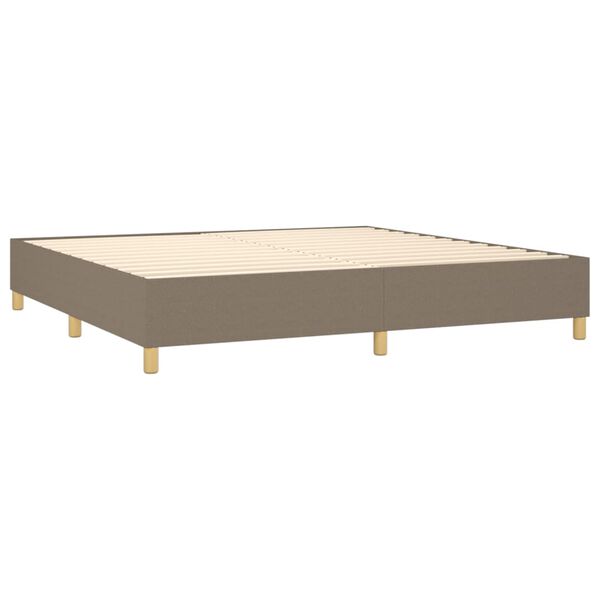 vidaXL Boxspringbettgestell Taupe 200x200 cm Stoff