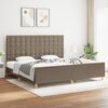 vidaXL Bettgestell ohne Matratze Taupe 200x200 cm Stoff