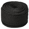 vidaXL Arbeitsseil Schwarz 14 mm 25 m Polypropylen