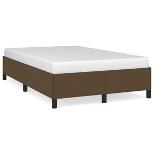 vidaXL Bettgestell ohne Matratze Dunkelbraun 120x200 cm Stoff