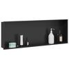 vidaXL Duschnische Schwarz 90 x 30 x 9,5 cm Edelstahl