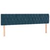vidaXL Boxspringbett mit Matratze & LED Dunkelblau 200x200 cm Samt
