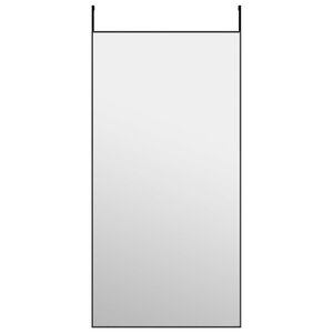 vidaXL T&uuml;rspiegel Schwarz 50x100 cm Glas und Aluminium