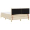 vidaXL LED Boxspringbett mit Matratze mit LED Creme 160 x 200 cm Stoff