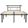 vidaXL Bettgestell Schwarz Metall 120x200 cm