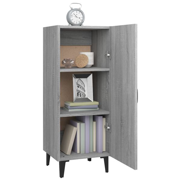 vidaXL Sideboard Grau Sonoma 34,5x34x90 cm Holzwerkstoff