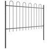vidaXL Gartenzaun 2 pcs Grau 3,4 x 1,2 m Pulverbeschichteter Stahl