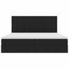 vidaXL Bett mit Stauraum und LED mit LED Schwarz 200 x 200 cm Samt